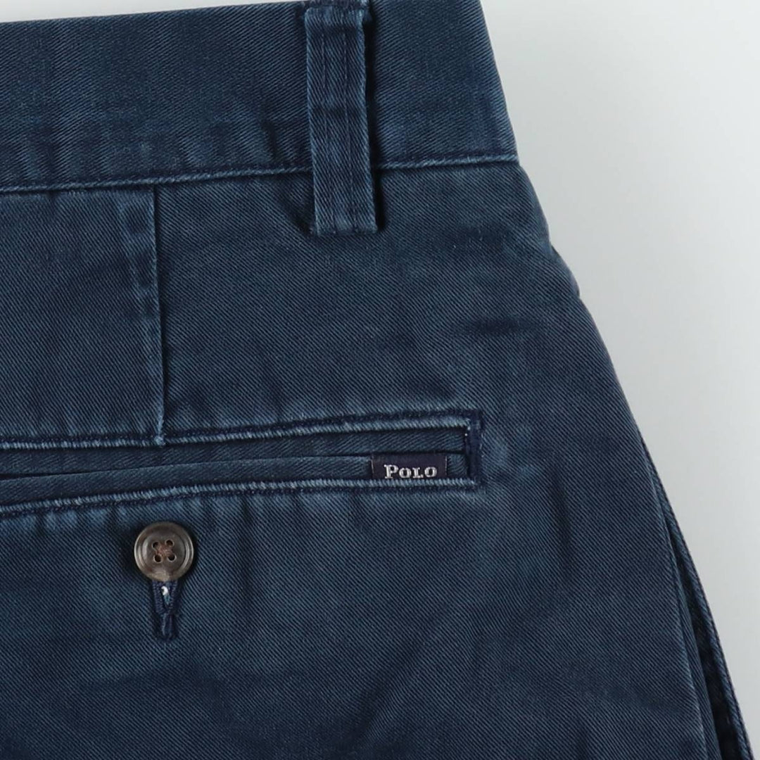 Ralph Lauren POLO RALPH LAUREN CLASSIC FIT Two-Pleat Chino Shorts, Men's Size W34 (approx.) cotton navy blue type Vintage Second Hand