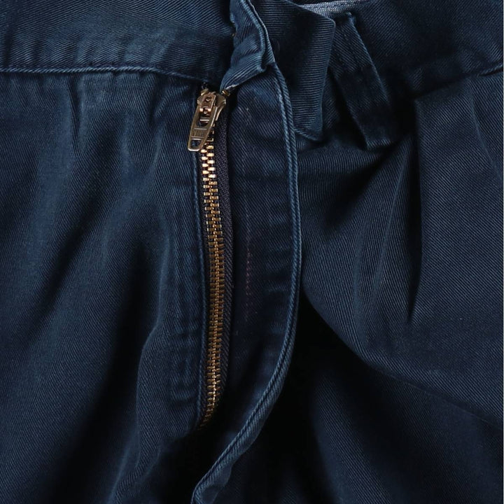 Ralph Lauren POLO RALPH LAUREN CLASSIC FIT Two-Pleat Chino Shorts, Men's Size W34 (approx.) cotton navy blue type Vintage Second Hand