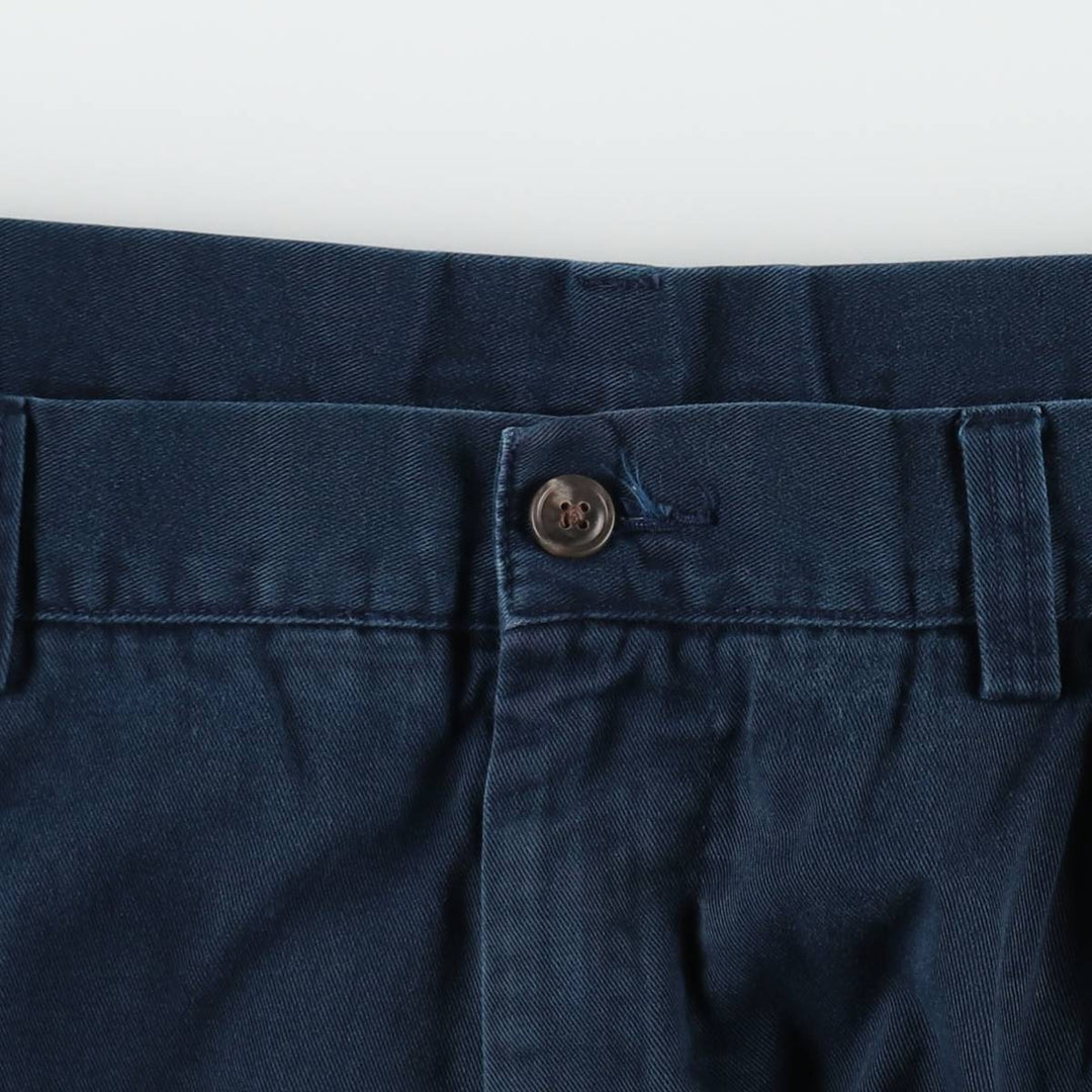 Ralph Lauren POLO RALPH LAUREN CLASSIC FIT Two-Pleat Chino Shorts, Men's Size W34 (approx.) cotton navy blue type Vintage Second Hand
