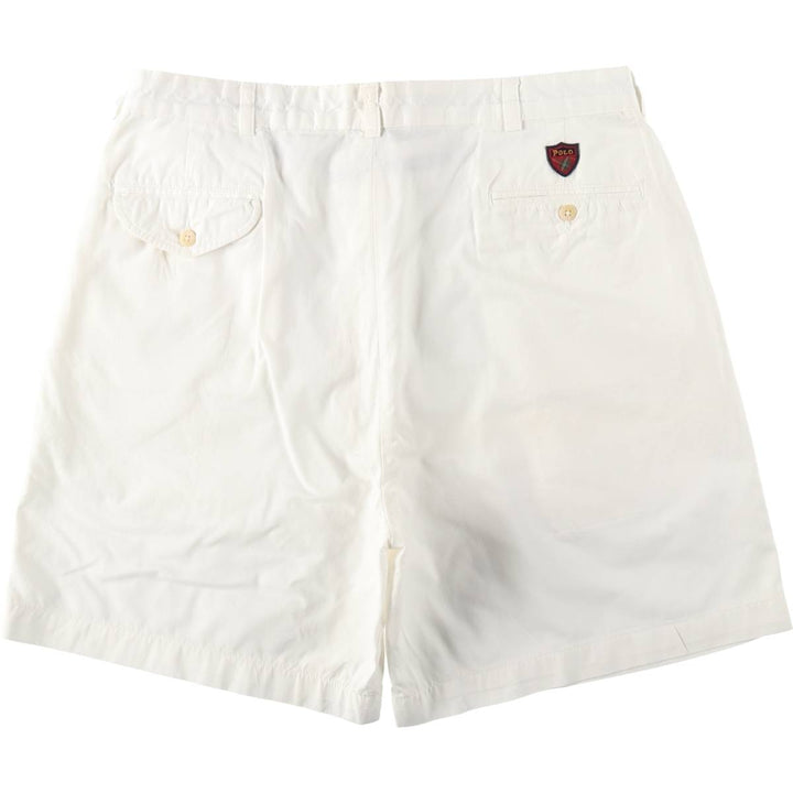 Ralph Lauren POLO GOLF Classic Golf Shorts, two-pleat chino shorts, men's size W35. cotton white type Vintage Second Hand