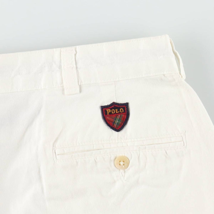 Ralph Lauren POLO GOLF Classic Golf Shorts, two-pleat chino shorts, men's size W35. cotton white type Vintage Second Hand