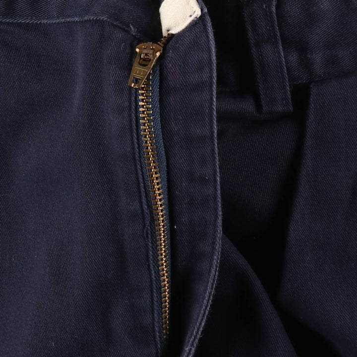 Ralph Lauren POLO RALPH LAUREN Two-Pleat Chino Shorts, Men's Size W37 (approx.) cotton navy blue type Vintage Second Hand