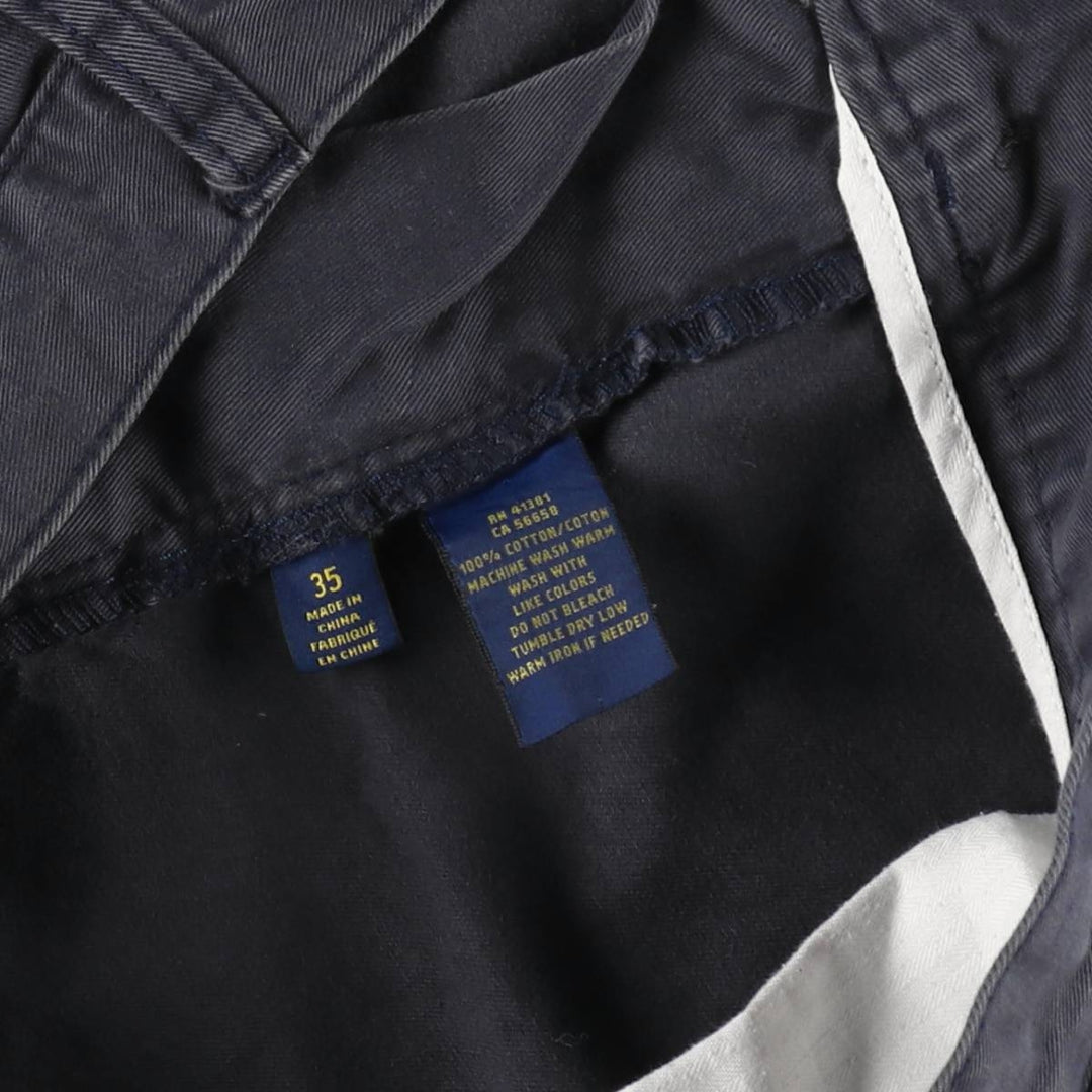 Ralph Lauren POLO RALPH LAUREN Chino Shorts Shorts Men's W36 equivalent cotton navy blue type Vintage Second Hand