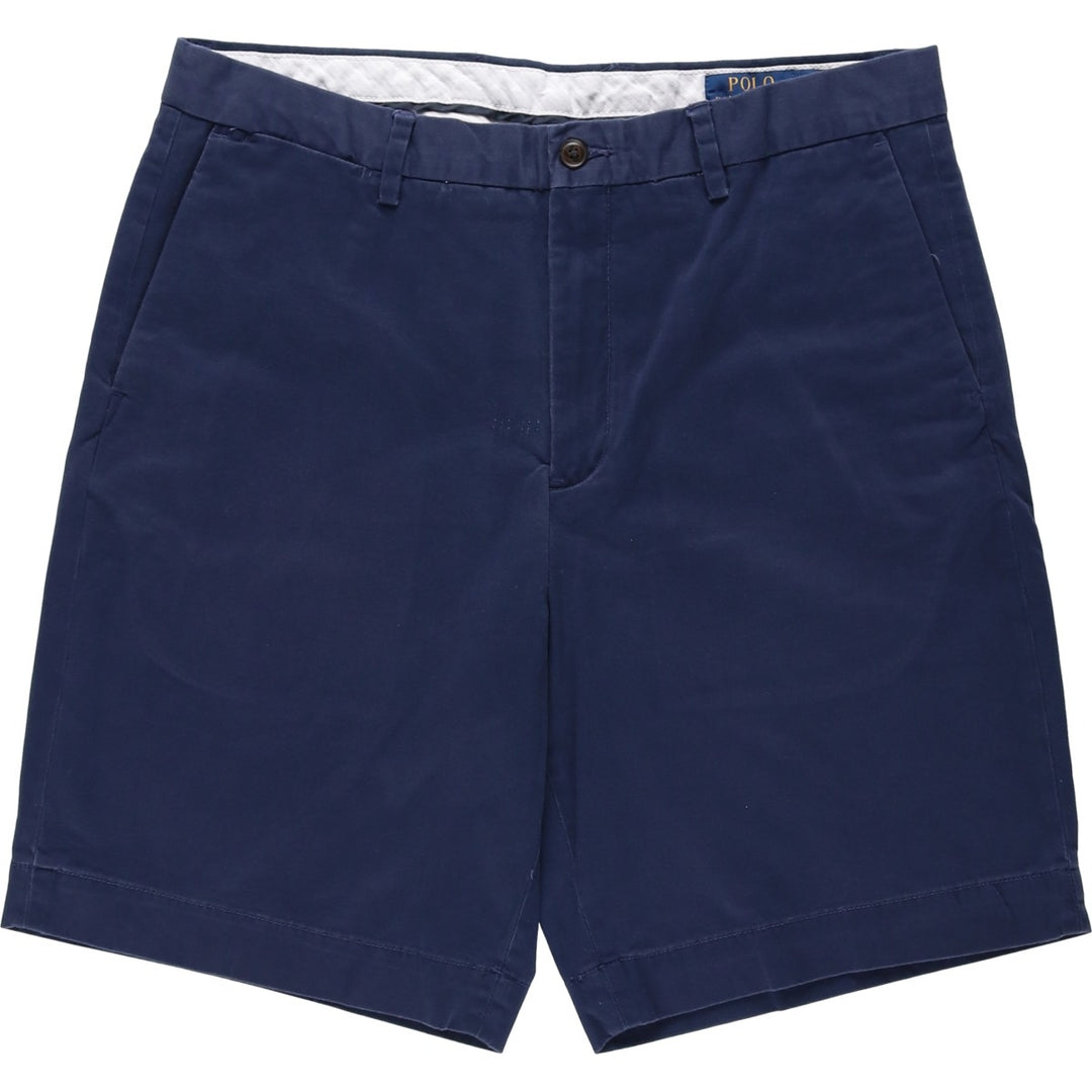 Ralph Lauren POLO RALPH LAUREN STRETCH CLASSIC FIT Chino Shorts (Men's size W34 equivalent) cotton Navy blue Vintage Second Hand