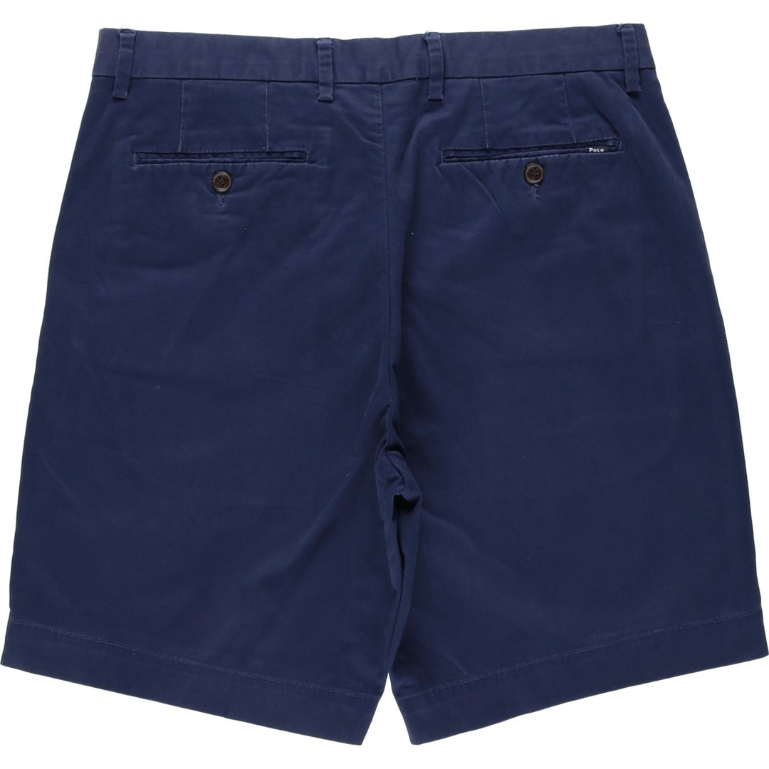 Ralph Lauren POLO RALPH LAUREN STRETCH CLASSIC FIT Chino Shorts (Men's size W34 equivalent) cotton Navy blue Vintage Second Hand
