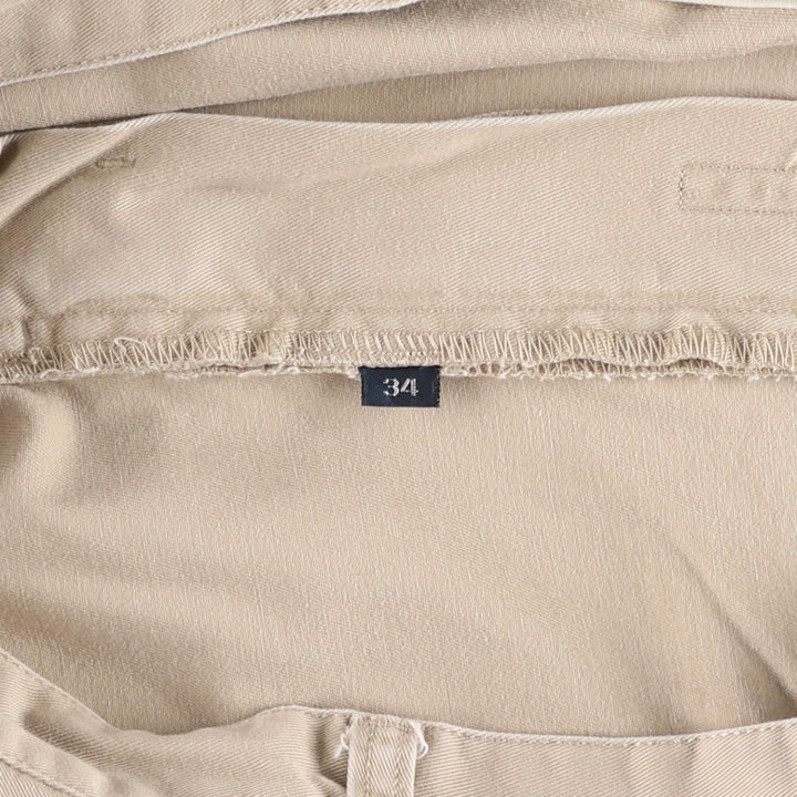 Ralph Lauren Polo Ralph Lauren Two-pleat Chino Shorts, Men's, Size W33 cotton Beige type Vintage Second Hand