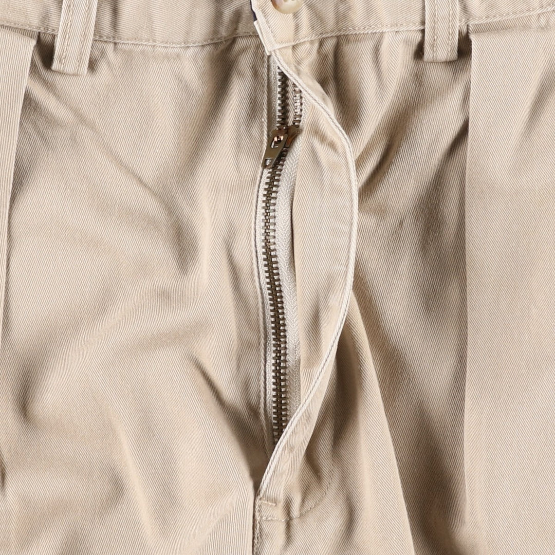 Ralph Lauren Polo Ralph Lauren Two-pleat Chino Shorts, Men's, Size W33 cotton Beige type Vintage Second Hand