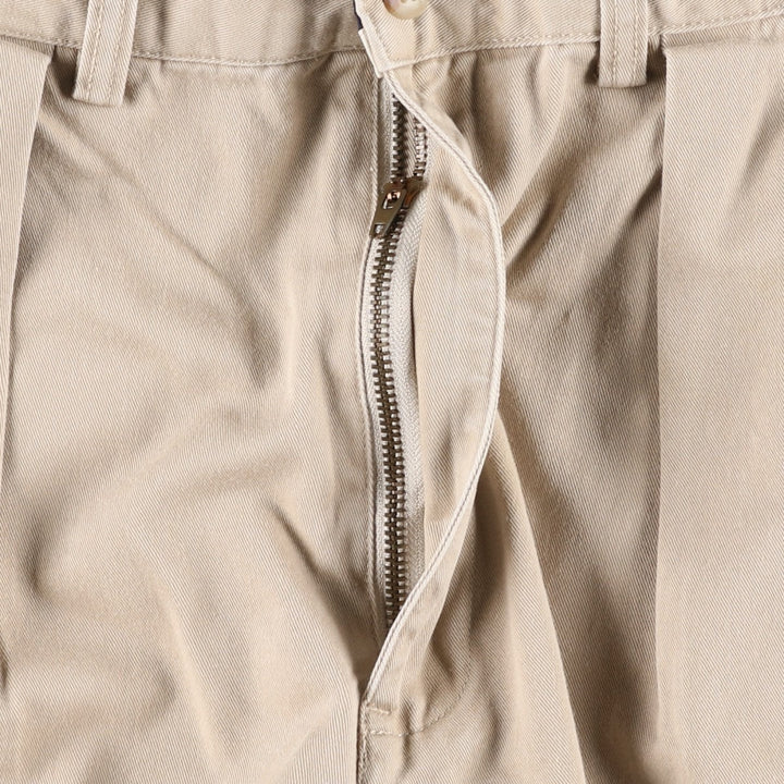 Ralph Lauren Polo Ralph Lauren Two-pleat Chino Shorts, Men's, Size W33 cotton Beige type Vintage Second Hand