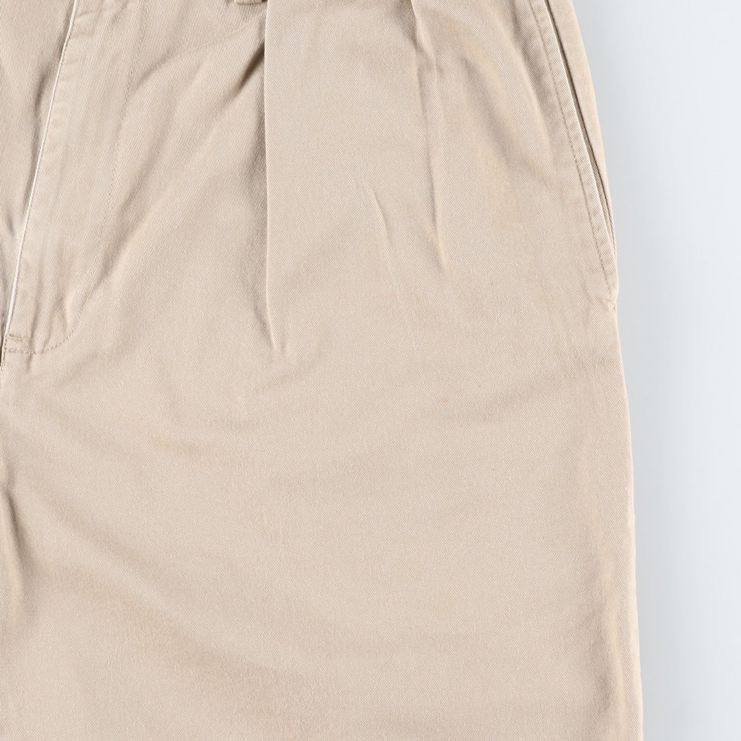 Ralph Lauren Polo Ralph Lauren Two-pleat Chino Shorts, Men's, Size W33 cotton Beige type Vintage Second Hand
