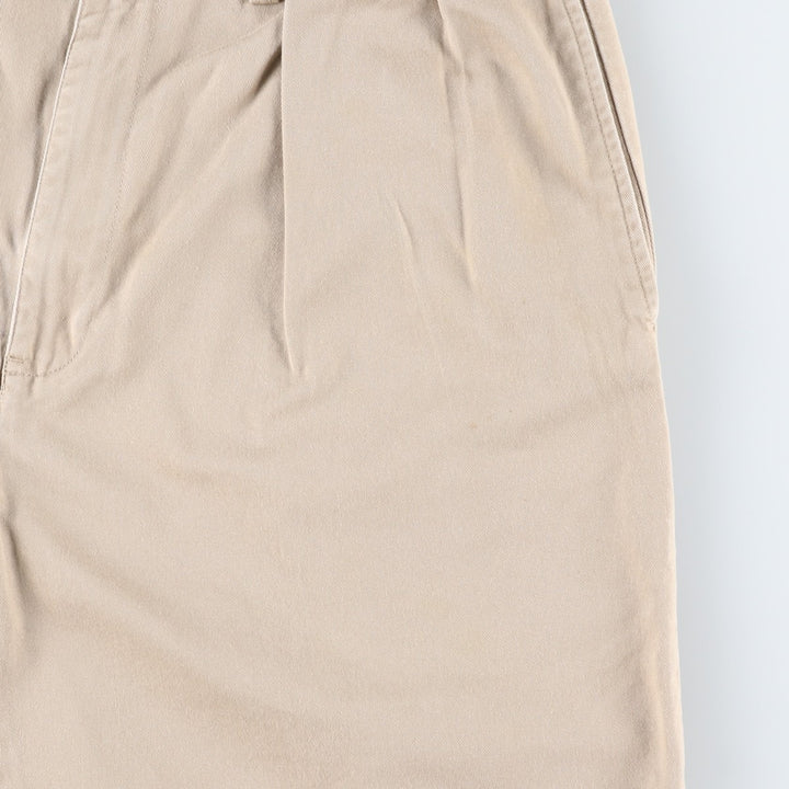 Ralph Lauren Polo Ralph Lauren Two-pleat Chino Shorts, Men's, Size W33 cotton Beige type Vintage Second Hand