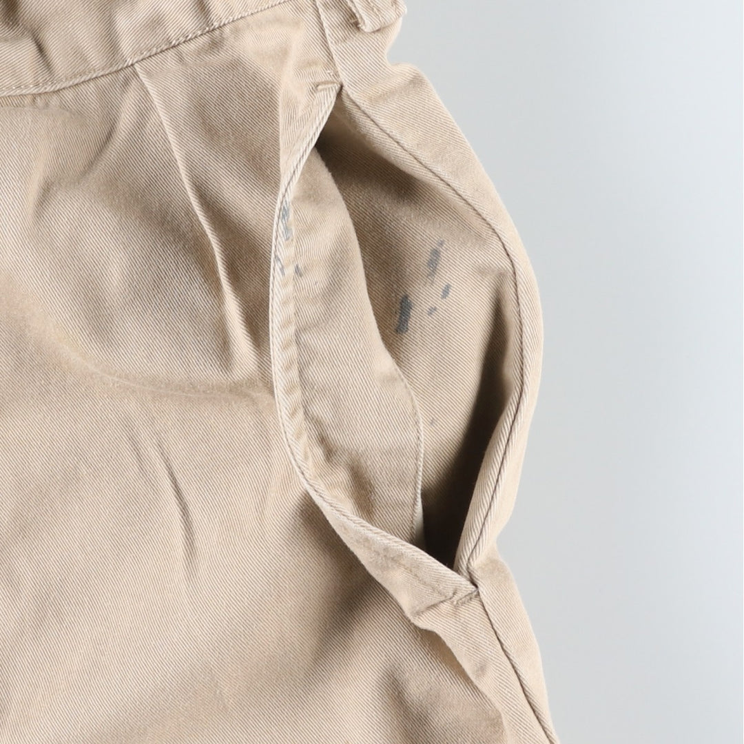 Ralph Lauren Polo Ralph Lauren Two-pleat Chino Shorts, Men's, Size W33 cotton Beige type Vintage Second Hand