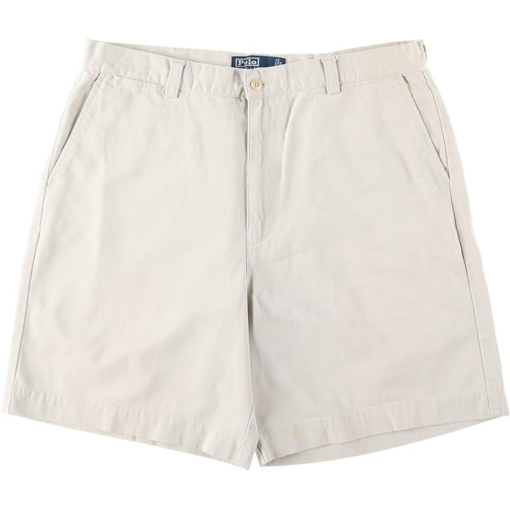 Ralph Lauren POLO by Ralph Lauren PHILIP SHORT Chino Shorts, Men's Size W36 cotton ivory Vintage Second Hand