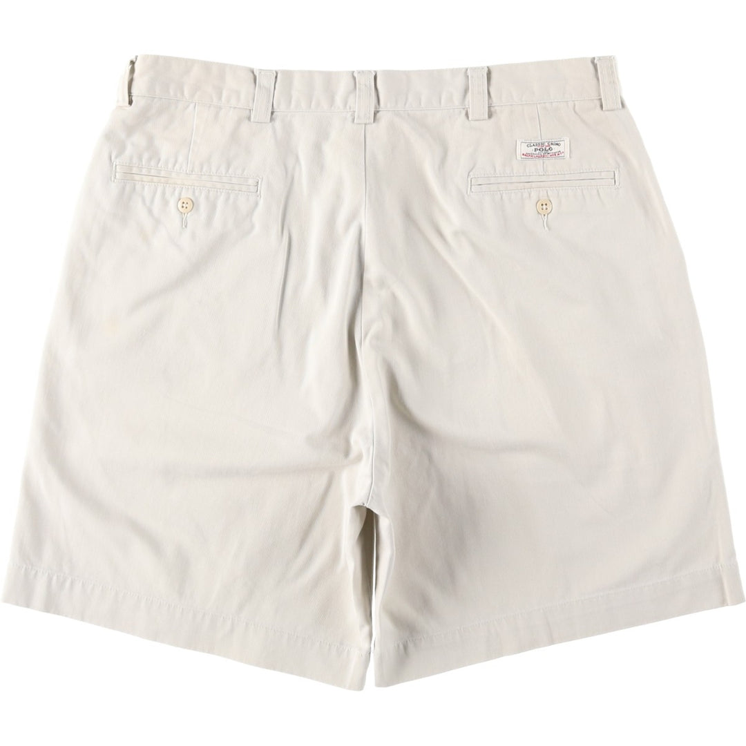 Ralph Lauren POLO by Ralph Lauren PHILIP SHORT Chino Shorts, Men's Size W36 cotton ivory Vintage Second Hand