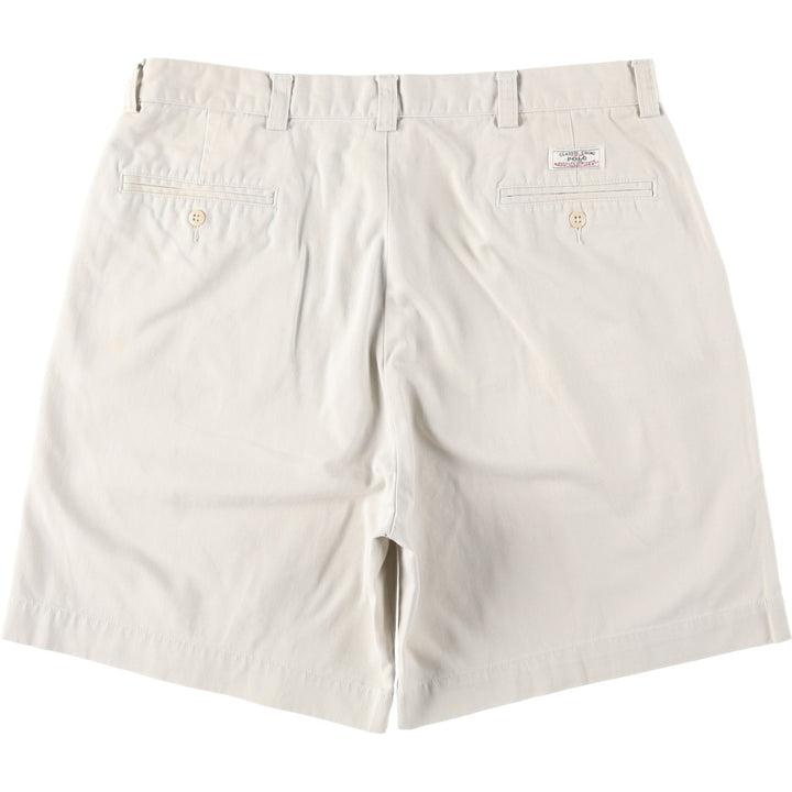 Ralph Lauren POLO by Ralph Lauren PHILIP SHORT Chino Shorts, Men's Size W36 cotton ivory Vintage Second Hand