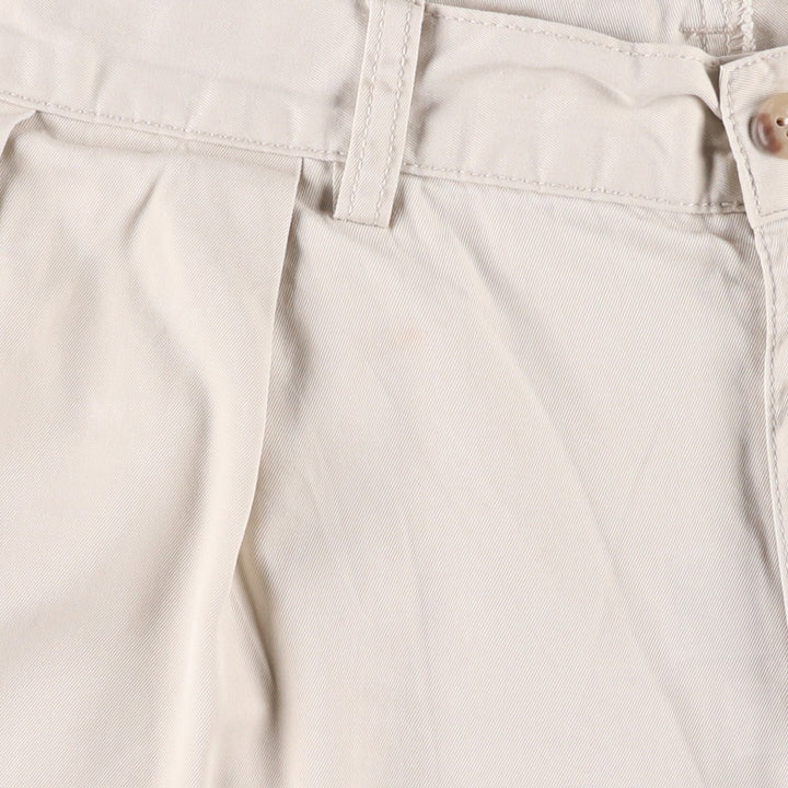 Ralph Lauren POLO by Ralph Lauren ANDREW SHORT Two-pleat chino shorts, short pants, men's size W35 cotton Beige type Vintage Second Hand