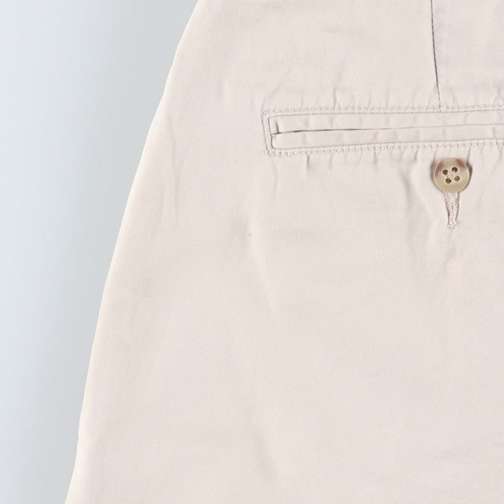 Ralph Lauren POLO by Ralph Lauren ANDREW SHORT Two-pleat chino shorts, short pants, men's size W35 cotton Beige type Vintage Second Hand