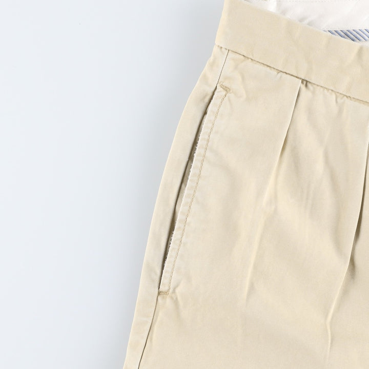 Ralph Lauren POLO by Ralph Lauren Two-pleat Chino Shorts Shorts Men's W32 equivalent cotton Beige type Vintage Second Hand