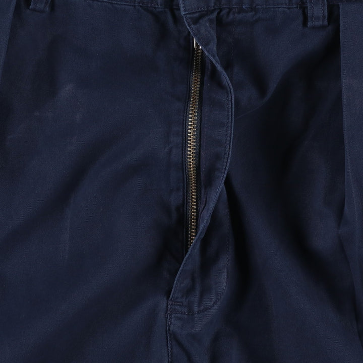 Ralph Lauren POLO by Ralph Lauren ANDREW SHORT Two-pleat chino shorts, short pants, men's size W35 cotton navy blue type Vintage Second Hand