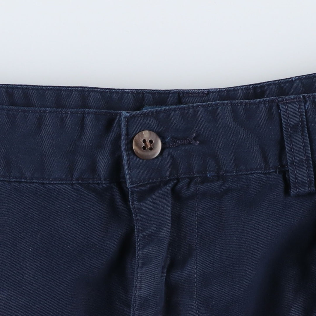 Ralph Lauren POLO by Ralph Lauren ANDREW SHORT Two-pleat chino shorts, short pants, men's size W35 cotton navy blue type Vintage Second Hand