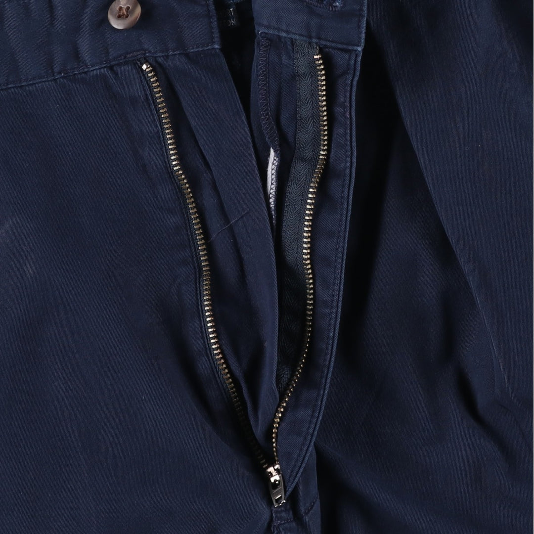 Ralph Lauren POLO by Ralph Lauren ANDREW SHORT Two-pleat chino shorts, short pants, men's size W35 cotton navy blue type Vintage Second Hand