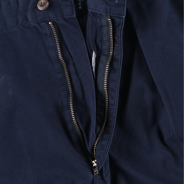 Ralph Lauren POLO by Ralph Lauren ANDREW SHORT Two-pleat chino shorts, short pants, men's size W35 cotton navy blue type Vintage Second Hand