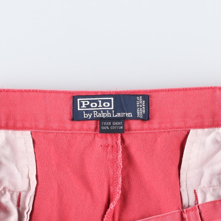 Ralph Lauren POLO by Ralph Lauren TYLER SHORT Two-pleat chino shorts, short pants, men's size W33 cotton pink type Vintage Second Hand