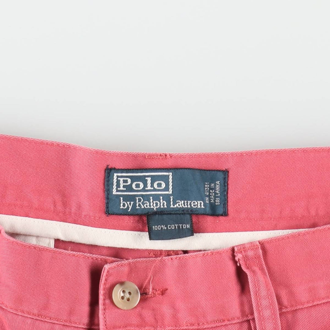 Ralph Lauren POLO by Ralph Lauren Chino Shorts Shorts Men's W34 equivalent cotton red type Vintage Second Hand