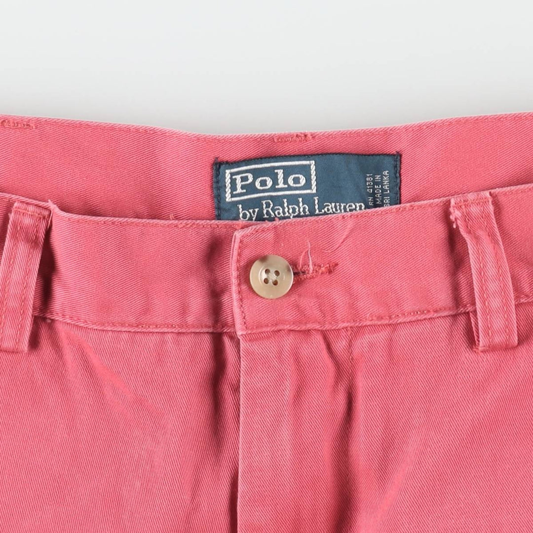 Ralph Lauren POLO by Ralph Lauren Chino Shorts Shorts Men's W34 equivalent cotton red type Vintage Second Hand
