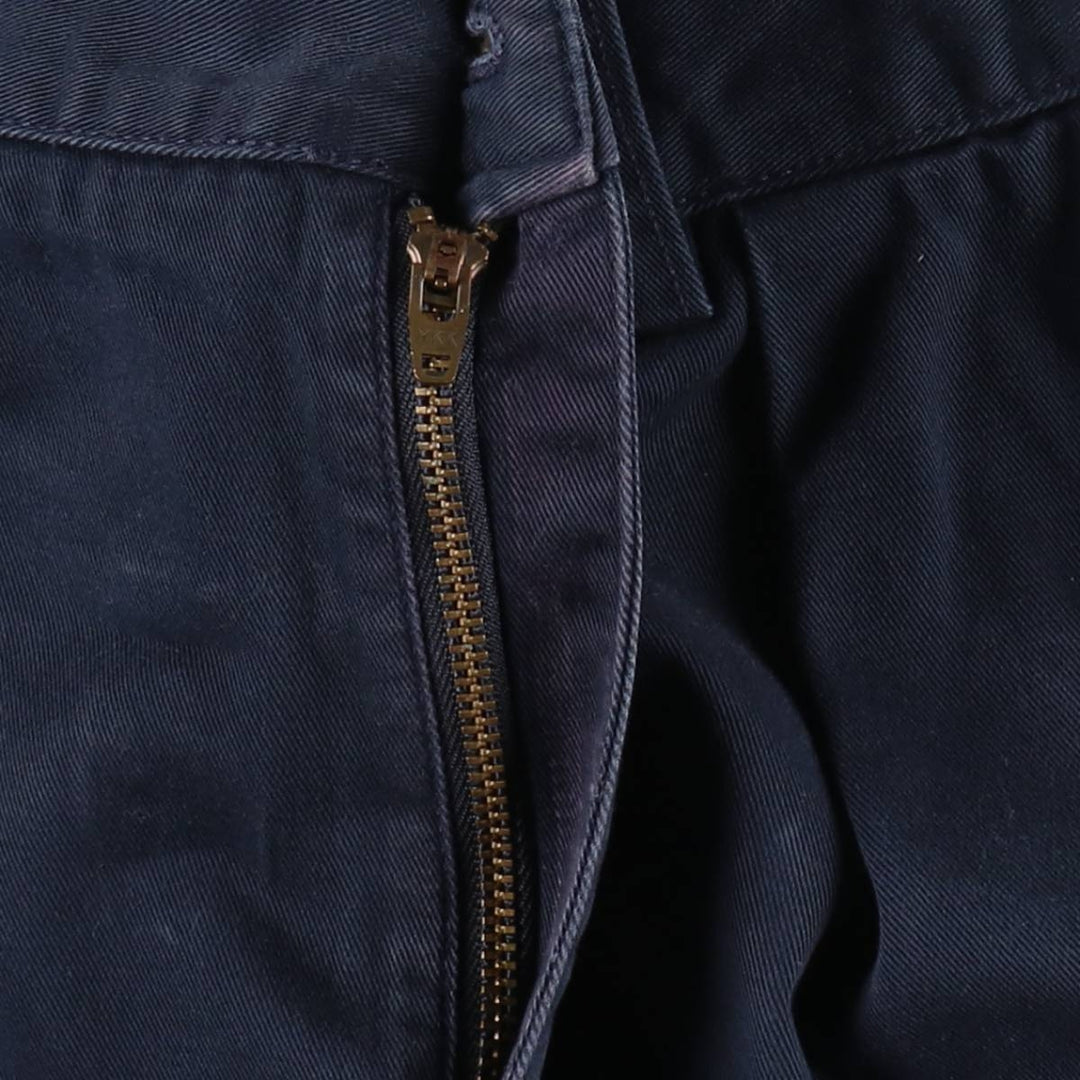Ralph Lauren POLO by Ralph Lauren ANDREW SHORT Two-pleat chino shorts, short pants, men's size W32 cotton navy blue type Vintage Second Hand