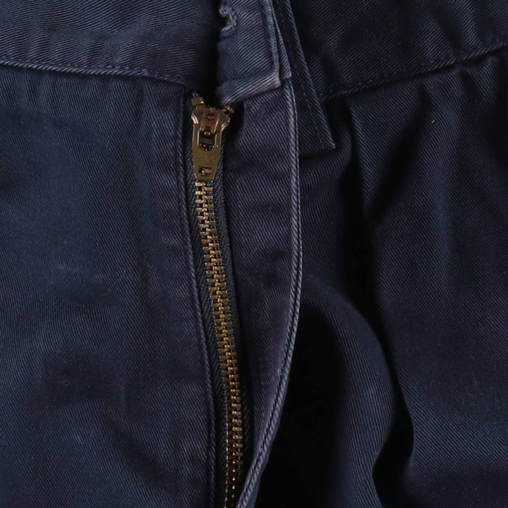 Ralph Lauren POLO by Ralph Lauren ANDREW SHORT Two-pleat chino shorts, short pants, men's size W32 cotton navy blue type Vintage Second Hand