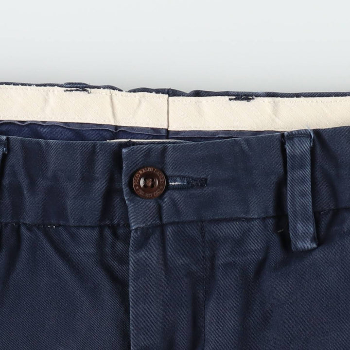 Ralph Lauren POLO by Ralph Lauren all-over print chino shorts, men's size W30 (approx.) cotton navy blue type Vintage Second Hand
