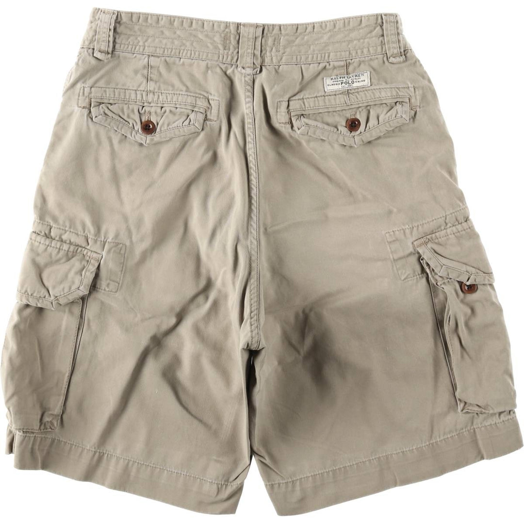 Ralph Lauren POLO by Ralph Lauren cargo shorts, half pants, men's size w32 cotton Beige type Vintage Second Hand