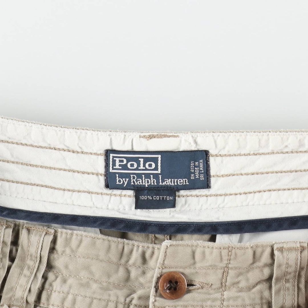 Ralph Lauren POLO by Ralph Lauren cargo shorts, half pants, men's size w32 cotton Beige type Vintage Second Hand