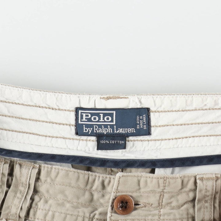 Ralph Lauren POLO by Ralph Lauren cargo shorts, half pants, men's size w32 cotton Beige type Vintage Second Hand