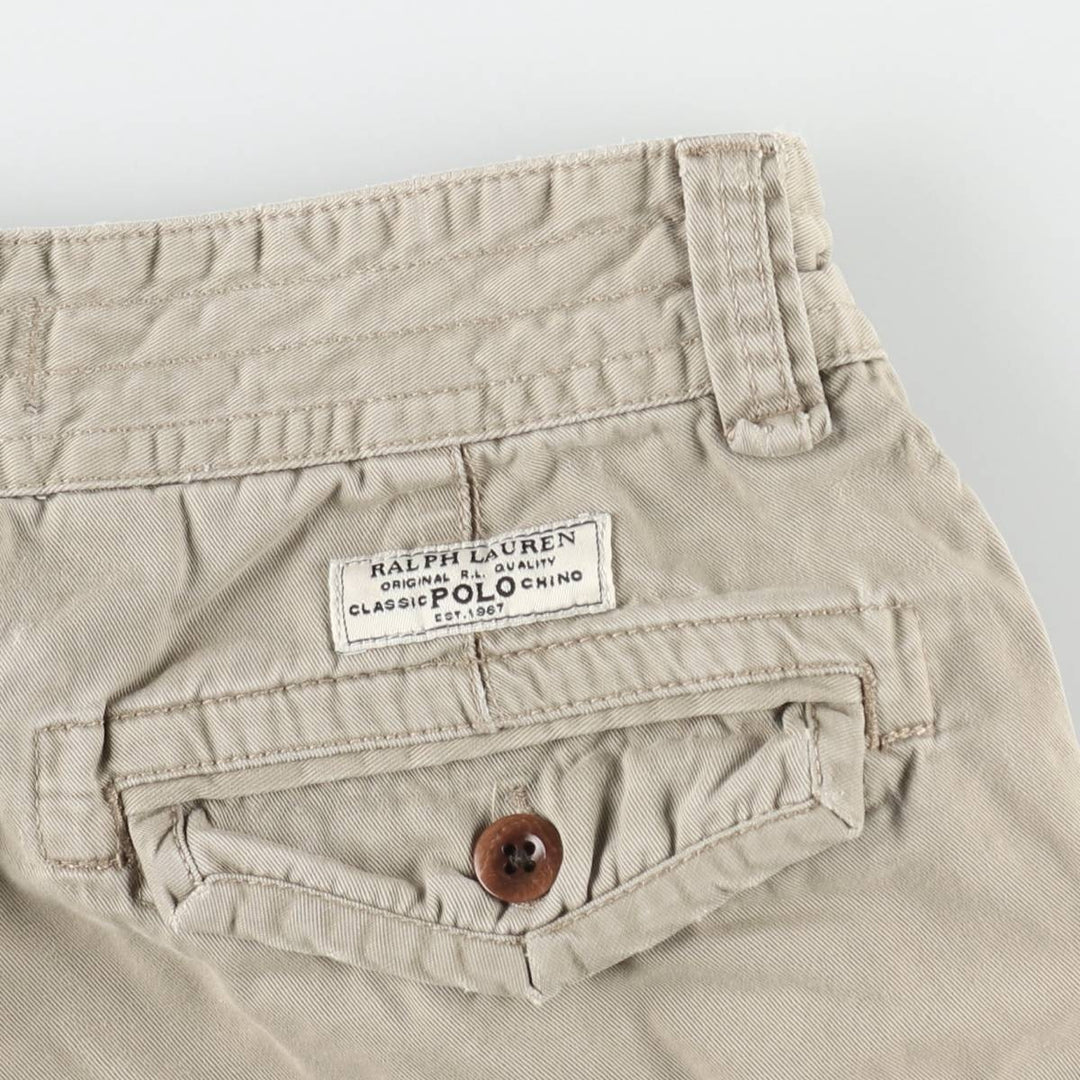 Ralph Lauren POLO by Ralph Lauren cargo shorts, half pants, men's size w32 cotton Beige type Vintage Second Hand