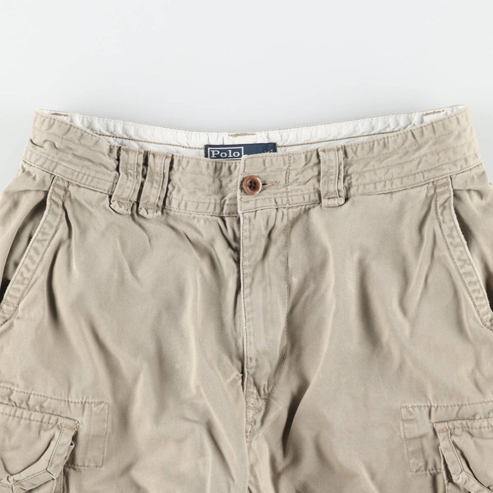Ralph Lauren POLO by Ralph Lauren cargo shorts, half pants, men's size w32 cotton Beige type Vintage Second Hand