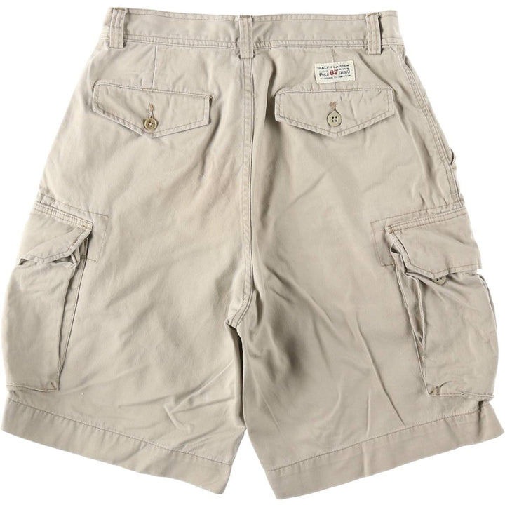 Ralph Lauren POLO by Ralph Lauren Chino Cargo Shorts, Men's Size W31 (approx.) cotton Beige type Vintage Second Hand