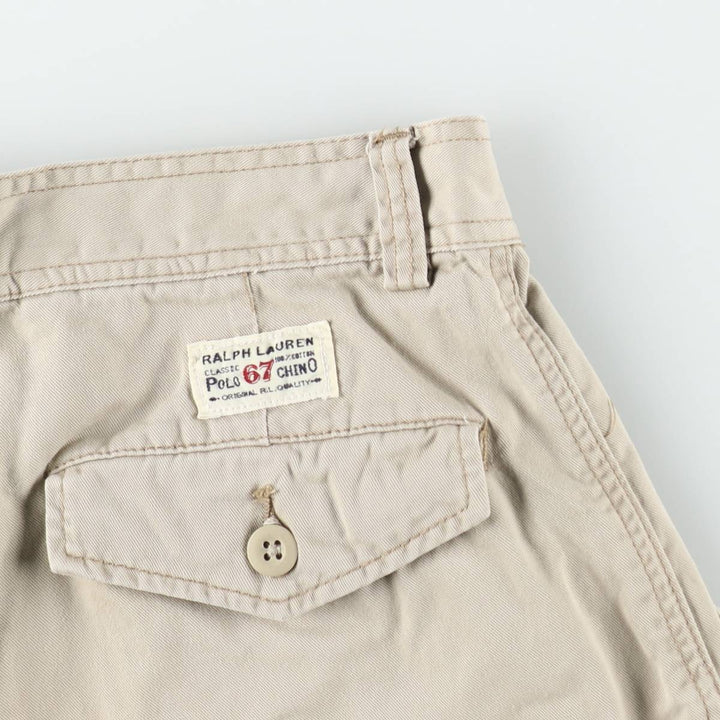 Ralph Lauren POLO by Ralph Lauren Chino Cargo Shorts, Men's Size W31 (approx.) cotton Beige type Vintage Second Hand