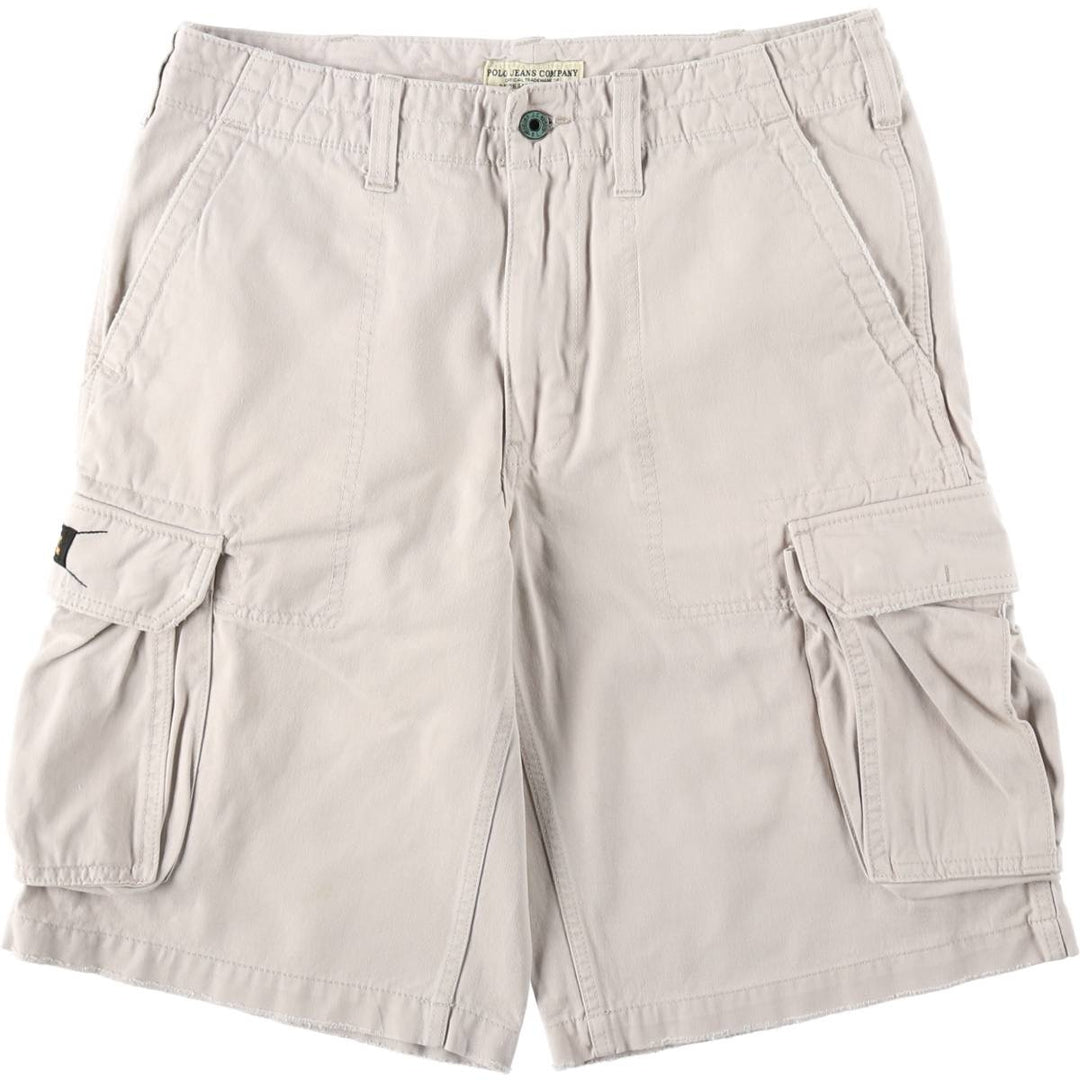 2000'S Ralph Lauren POLO JEANS COMPANY cargo shorts, men's size W33 (approx.) cotton Beige type Vintage Second Hand