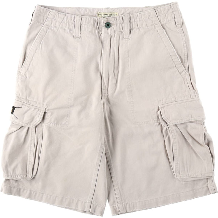 2000'S Ralph Lauren POLO JEANS COMPANY cargo shorts, men's size W33 (approx.) cotton Beige type Vintage Second Hand