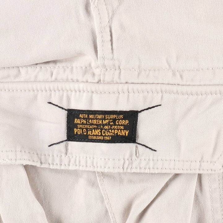 2000'S Ralph Lauren POLO JEANS COMPANY cargo shorts, men's size W33 (approx.) cotton Beige type Vintage Second Hand