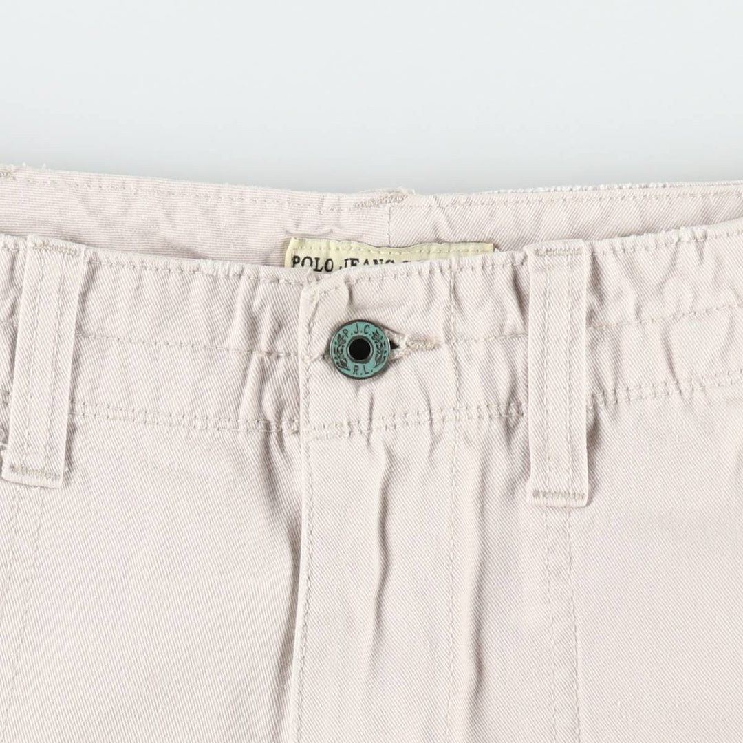 2000'S Ralph Lauren POLO JEANS COMPANY cargo shorts, men's size W33 (approx.) cotton Beige type Vintage Second Hand