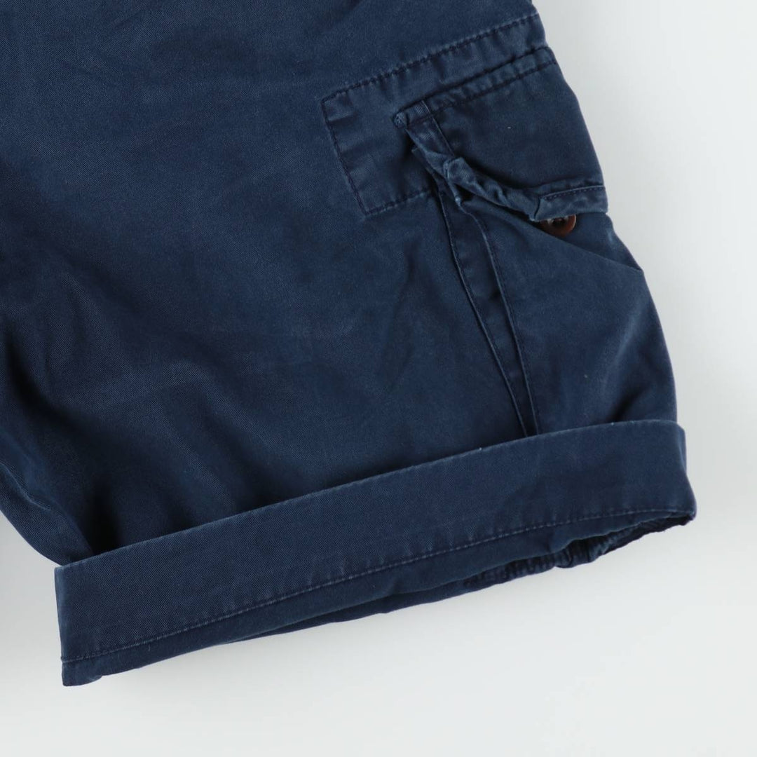 Ralph Lauren POLO by Ralph Lauren cargo shorts, half pants, men's size w33 cotton Navy blue Vintage Second Hand