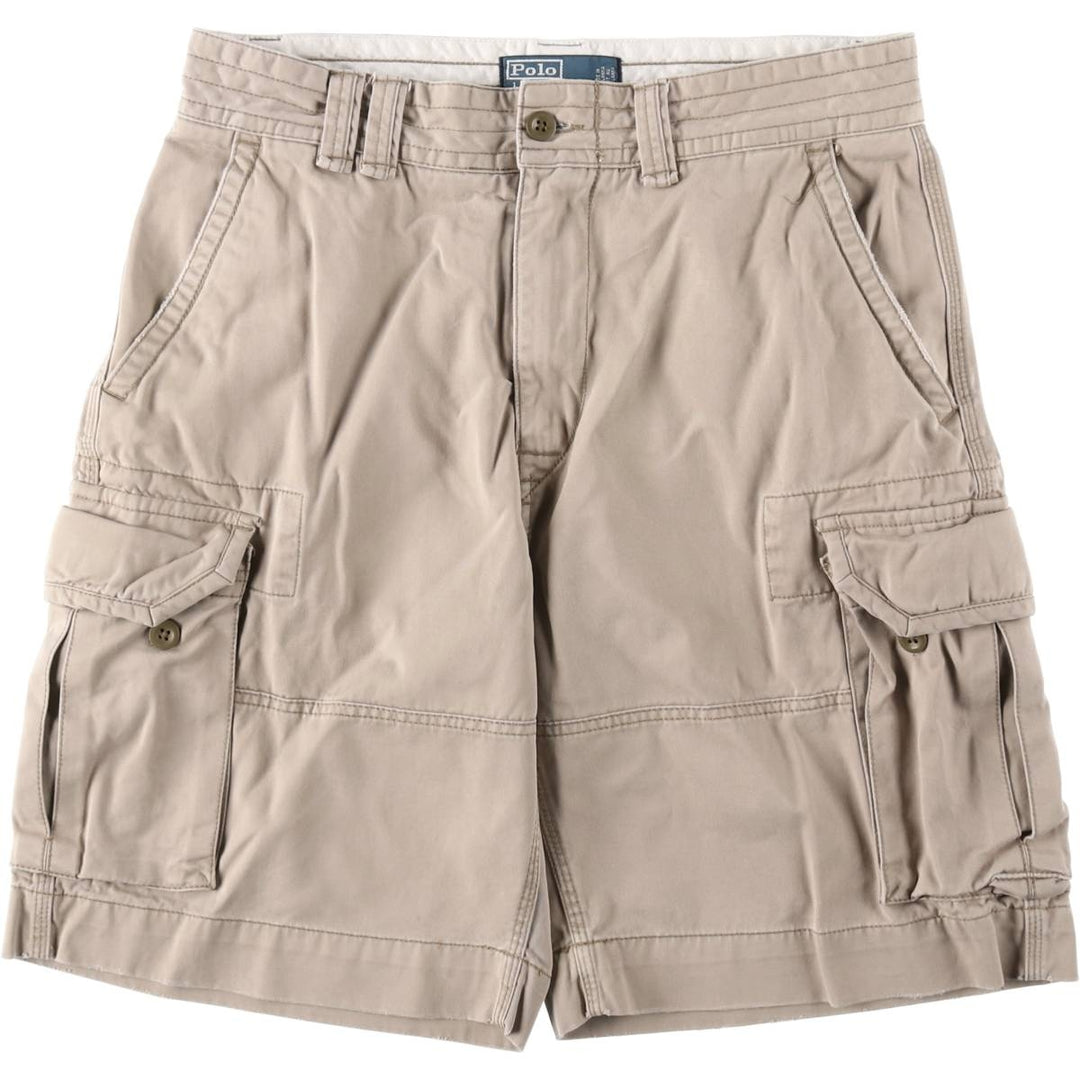 Ralph Lauren POLO by Ralph Lauren cargo shorts, short pants, men's size w32 cotton Beige type Vintage Second Hand