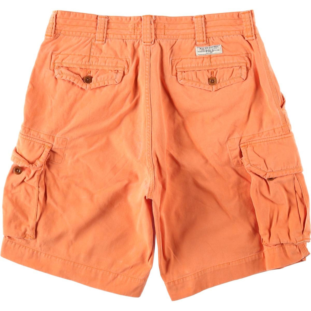 Ralph Lauren POLO by Ralph Lauren GELLAR FATIGUE SHORT Cargo Shorts, Men's W35 equivalent. cotton orange type Vintage Second Hand