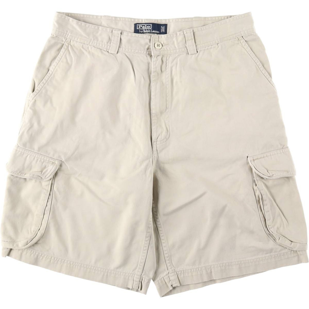 Ralph Lauren POLO by Ralph Lauren cargo shorts, short pants, men's size w34 cotton Beige type Vintage Second Hand