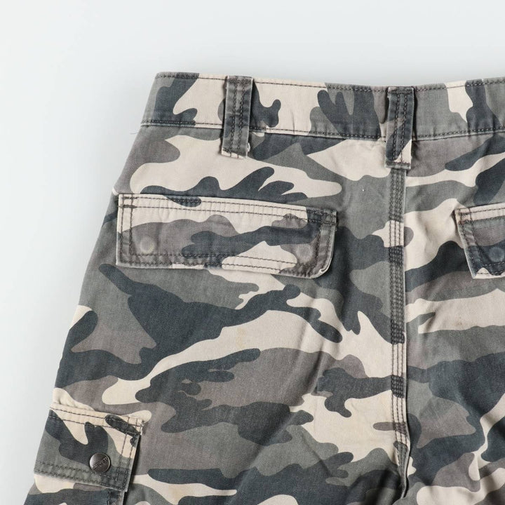 Carhartt Relaxed Fit Camouflage Pattern Cargo Shorts (Men's W33 equivalent) cotton gray type Vintage Second Hand