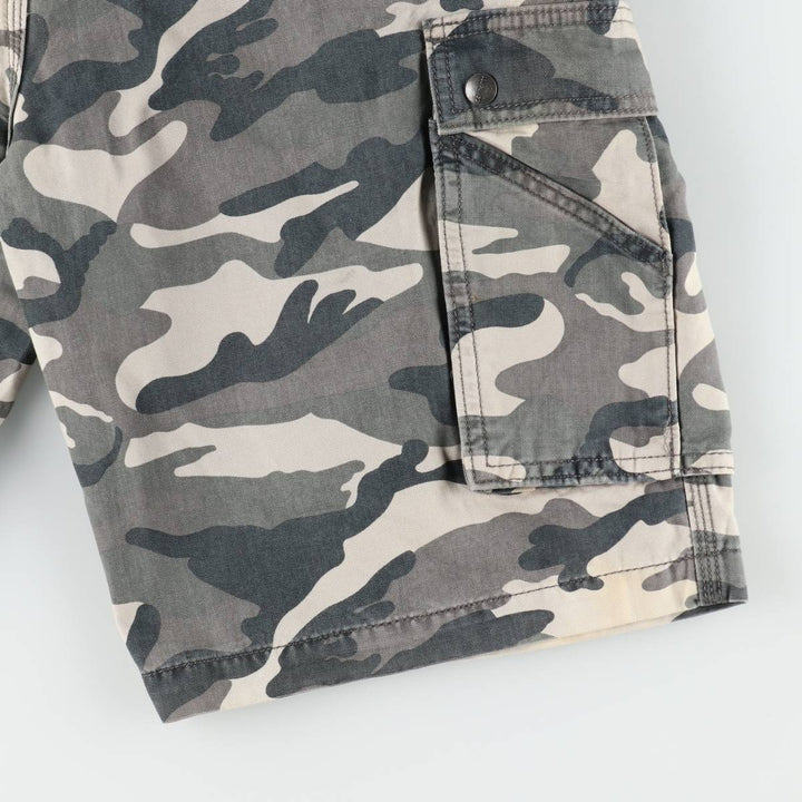 Carhartt Relaxed Fit Camouflage Pattern Cargo Shorts (Men's W33 equivalent) cotton gray type Vintage Second Hand