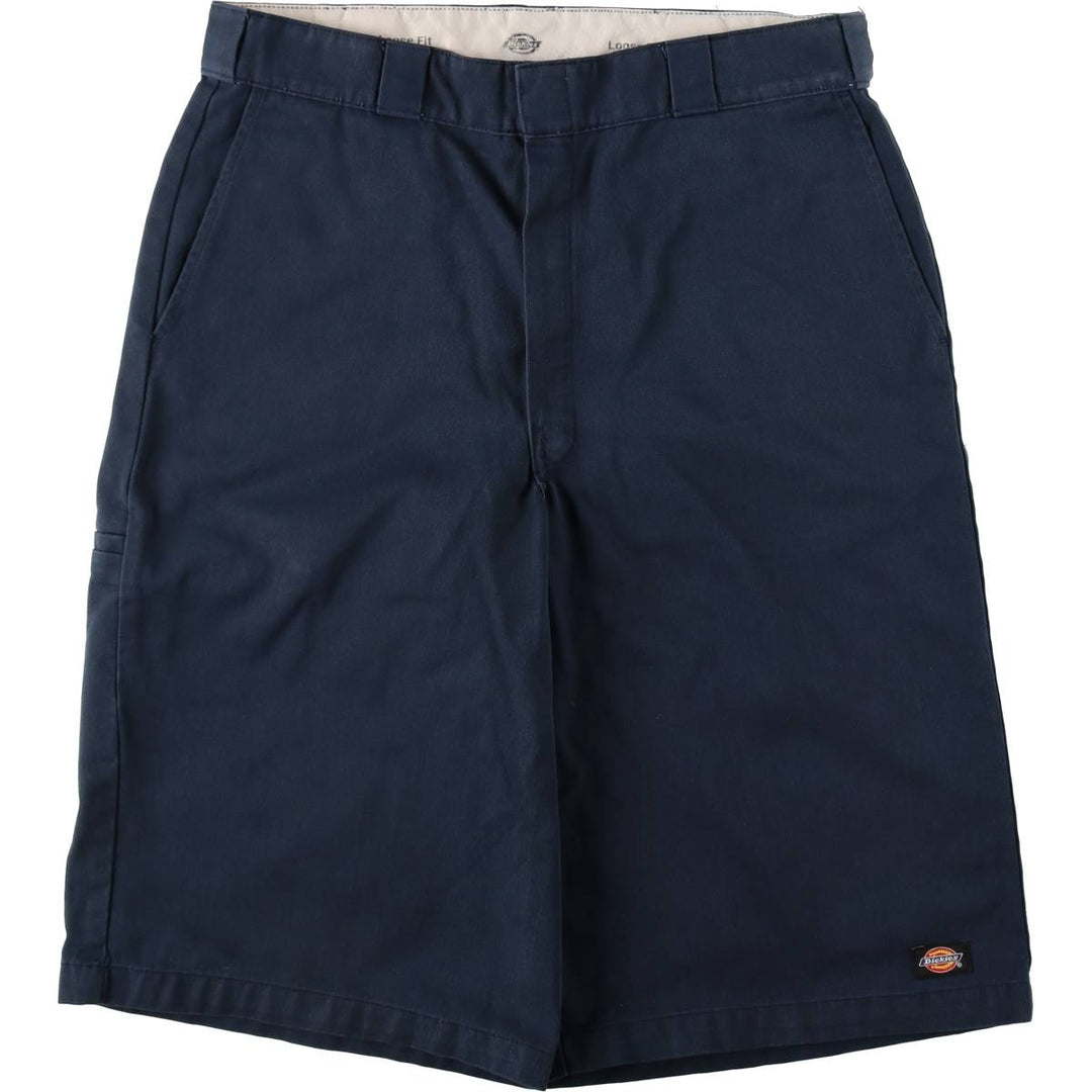 Dickies Loose Fit Work Shorts, Half Pants, Men's, W34 equivalent polyester navy blue type Vintage Second Hand
