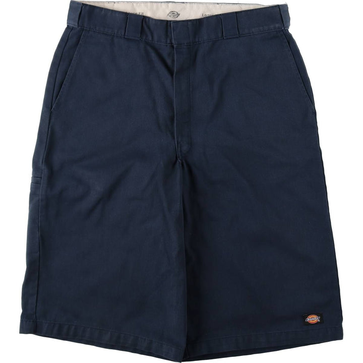 Dickies Loose Fit Work Shorts, Half Pants, Men's, W34 equivalent polyester navy blue type Vintage Second Hand